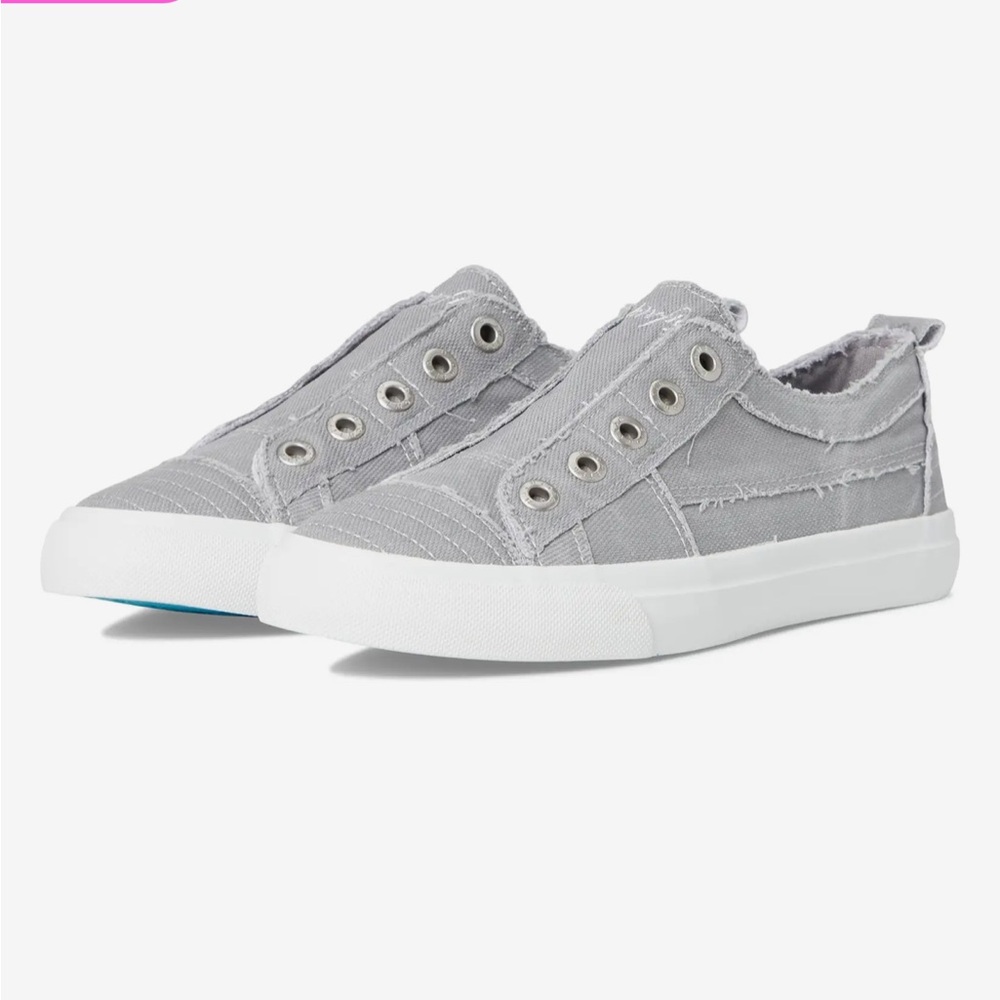Blowfish Play Slip-on Gray Canvas Sneakers 7